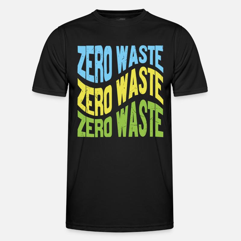 Zero Waste Motivational Quotes - Men's Functional T-Shirt - black