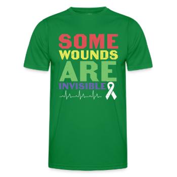Nicht jede Behinderung ist sichtbar psychische Gesundheit - Männer Funktions-T-Shirt - Kelly Green - Vorne - AI Model Male 178 dark (178cm)