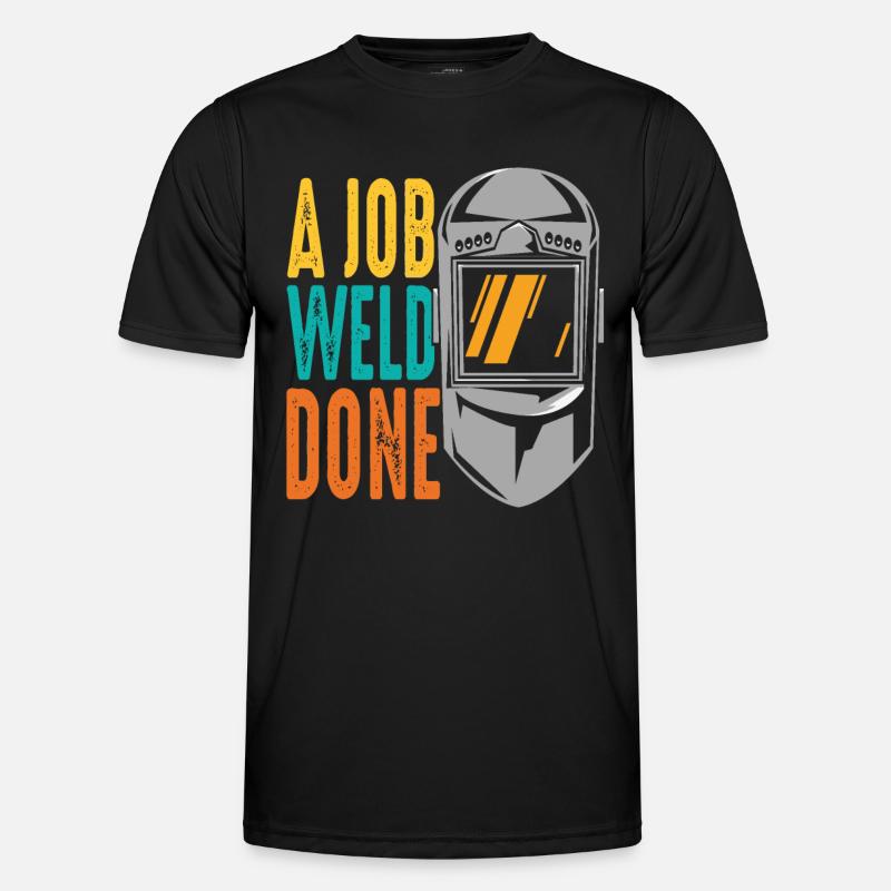 A Job Weld Done Retro - Men's Functional T-Shirt - black