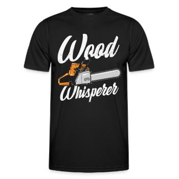 Citations de Wood Whisperer - T-shirt sport Homme - noir - Devant - AI Model Male 178 dark (178cm)