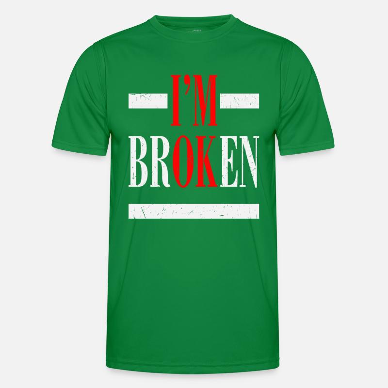 Ich bin kaputt Broken Vintage Männer Funktions-T-Shirt