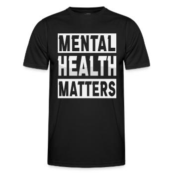 Mental Helth ist wichtig - Männer Funktions-T-Shirt - Schwarz - Vorne - AI Model Male 178 dark (178cm)