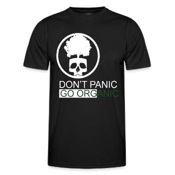 Ne paniquez pas Allez Bio Citations Bio - T-shirt sport Homme - noir - Devant - AI Model Male 178 dark (178cm)