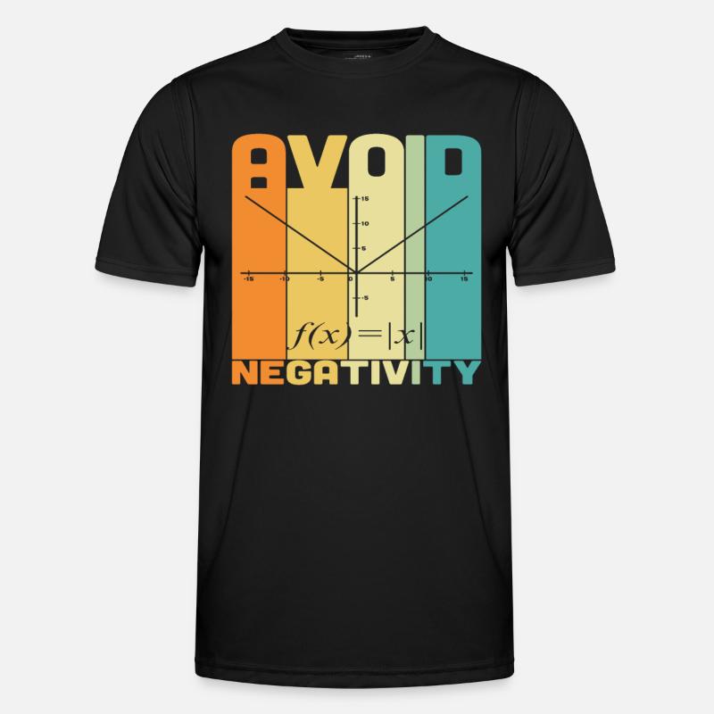 Avoid Negativity Math Quotes - Men's Functional T-Shirt - black