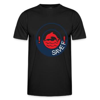 Save The Aquatic Life Sea Protection Unterstützung - Männer Funktions-T-Shirt - Schwarz - Vorne - AI Model Male 178 dark (178cm)