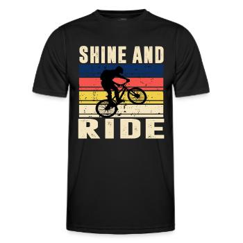 Shine and Ride Cool Citations - T-shirt sport Homme - noir - Devant - AI Model Male 178 dark (178cm)