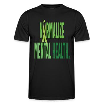Normalisierung der psychischen Gesundheit Psychische Gesundheit - Männer Funktions-T-Shirt - Schwarz - Vorne - AI Model Male 178 dark (178cm)