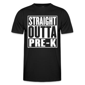 Straight Outta Pre Kindergarten Graduation Funny - Men's Functional T-Shirt - black - Front - AI Model Male 178 dark (178cm)