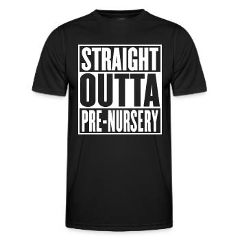 Straight Outta Pre-K Graduation Funny - Men's Functional T-Shirt - black - Front - AI Model Male 178 dark (178cm)