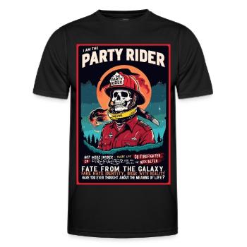 PARTY RIDER - Men's Functional T-Shirt - black - Front - AI Model Male 178 dark (178cm)