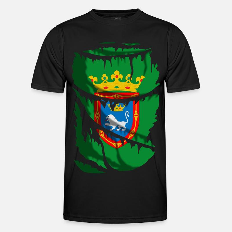 Flag of Pamplona, broken or torn fabric effect Men's Functional T-Shirt