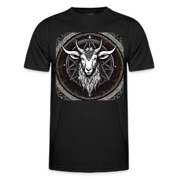 Gothic Goat - Men's Functional T-Shirt - black - Front - AI Model Male 178 dark (178cm)