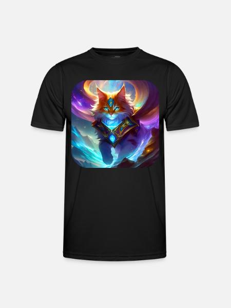 Mystical Magical Cat - Men's Functional T-Shirt - black