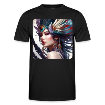 Wunderschöne Fantasy Frau - Männer Funktions-T-Shirt - Schwarz - Vorne - AI Model Male 178 dark (178cm)