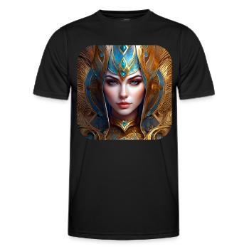Stolze Fantasy Frau - Männer Funktions-T-Shirt - Schwarz - Vorne - AI Model Male 178 dark (178cm)