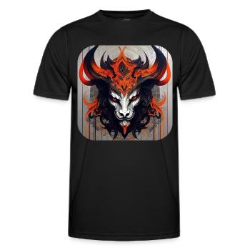 Diabolical Bull - Men's Functional T-Shirt - black - Front - AI Model Male 178 dark (178cm)