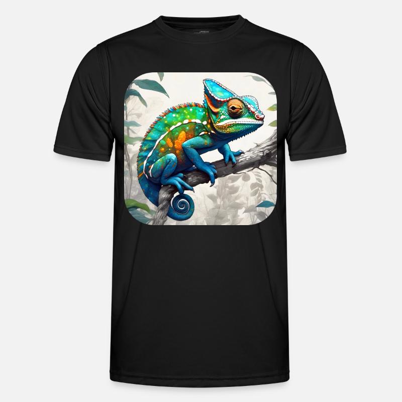 Cool Camouflage Chameleon - Men's Functional T-Shirt - black