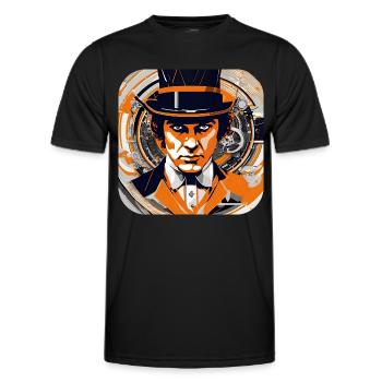 Cool Steampunk Design - T-shirt sport Homme - noir - Devant - AI Model Male 178 dark (178cm)