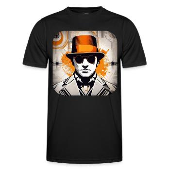 Cooles Steampunk Design - Männer Funktions-T-Shirt - Schwarz - Vorne - AI Model Male 178 dark (178cm)
