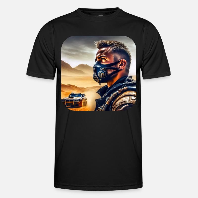 Cool rudeboy with steampunk car Men's Functional T-Shirt