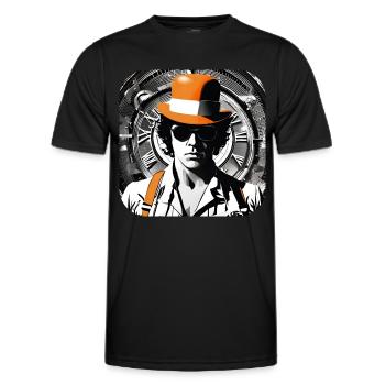 Cool Steampunk Design - Men's Functional T-Shirt - black - Front - AI Model Male 178 dark (178cm)