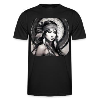 Chaman mystique - T-shirt sport Homme - noir - Devant - AI Model Male 178 dark (178cm)