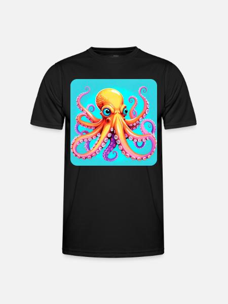Pieuvre fraîche I - T-shirt sport Homme - noir