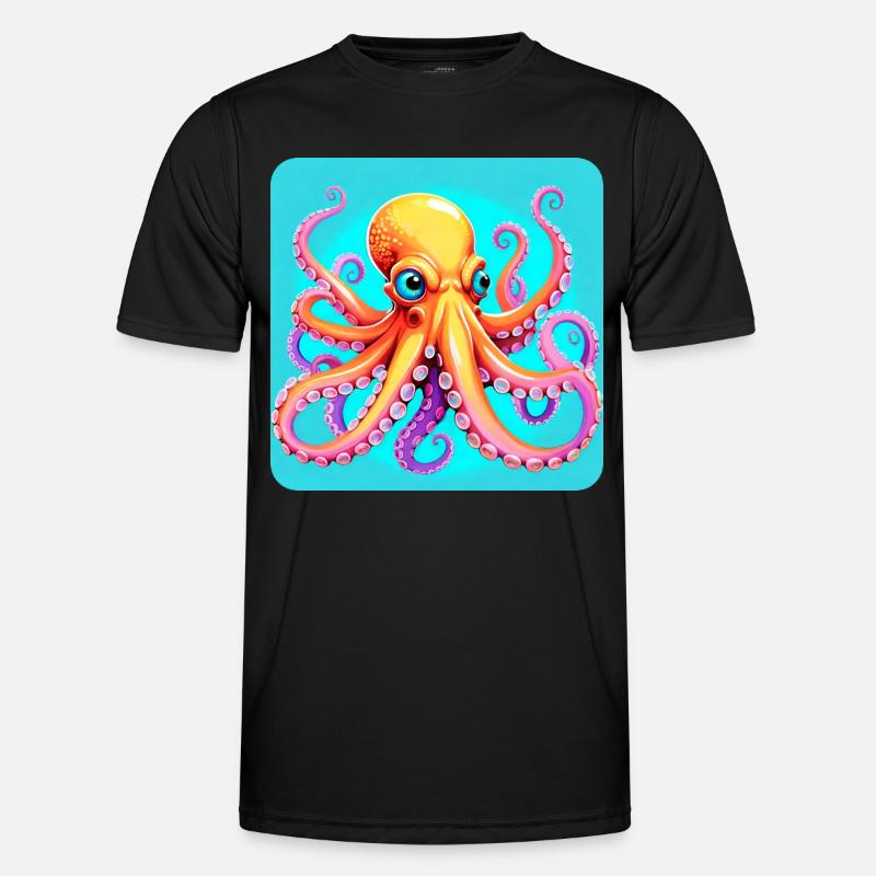 Cool Octopus I - Men's Functional T-Shirt - black