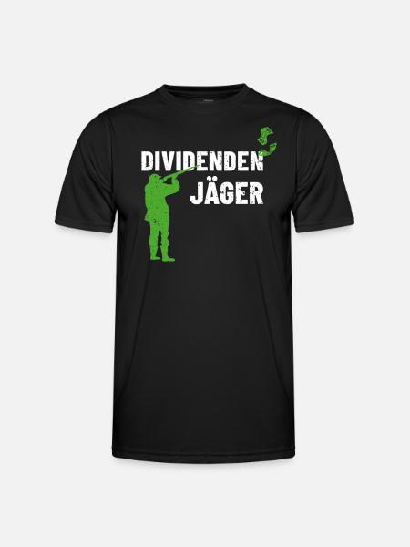Dividenden Jäger - Männer Funktions-T-Shirt - Schwarz