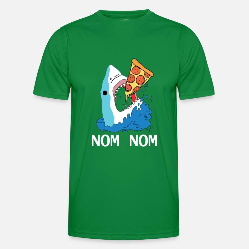 Pizza Shark Graphic Männer Funktions-T-Shirt