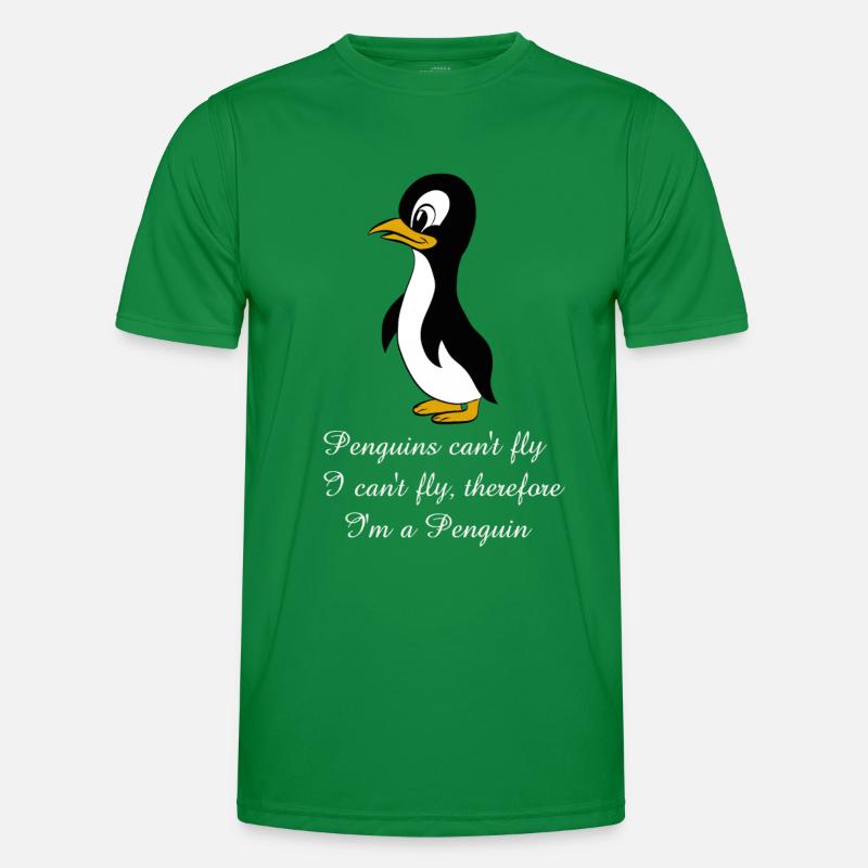 Pinguin Sprüche Männer Funktions-T-Shirt