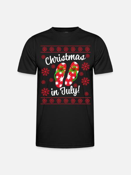 Christmas in July - Männer Funktions-T-Shirt - Schwarz