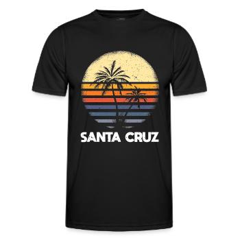 Santa Cruz en Californie - T-shirt sport Homme - noir - Devant - AI Model Male 178 dark (178cm)