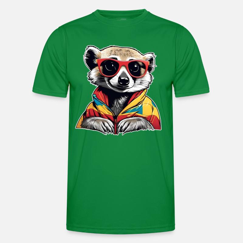 Suricate coquin avec lunettes de soleil T-shirt sport Homme