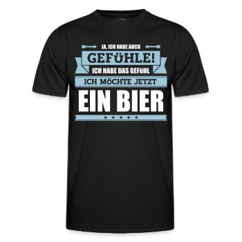Lustiger Trinkspruch - Männer Funktions-T-Shirt - Schwarz - Vorne - AI Model Male 178 dark (178cm)