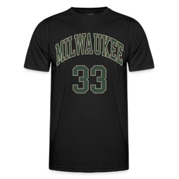 Milwaukee 33 - Men's Functional T-Shirt - black - Front - AI Model Male 178 dark (178cm)
