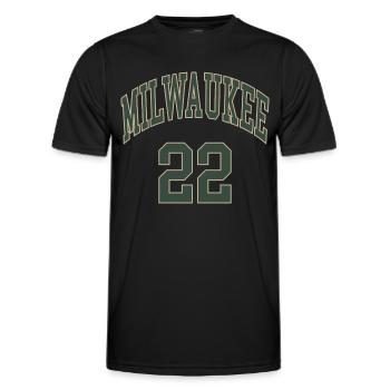 Milwaukee 22 - T-shirt sport Homme - noir - Devant - AI Model Male 178 dark (178cm)