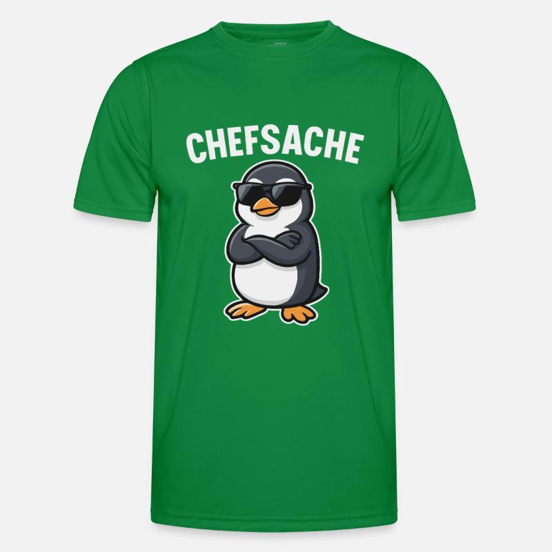 Chefsache Pinguin Männer Funktions-T-Shirt