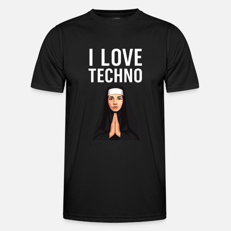 Techno is my religion - Men's Functional T-Shirt - black