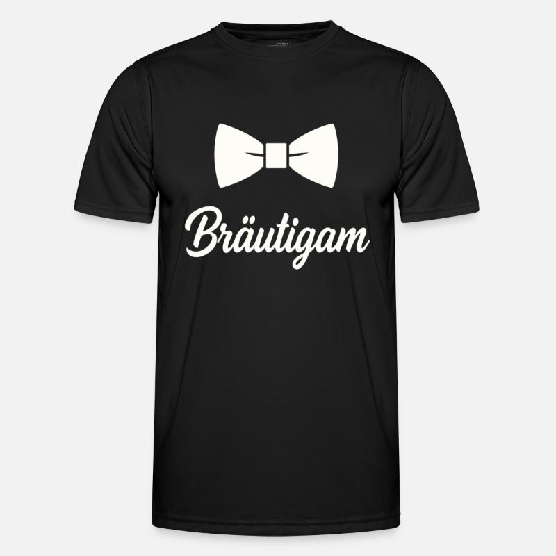 Bräutigam Fliege Hochzeit - Männer Funktions-T-Shirt - Schwarz
