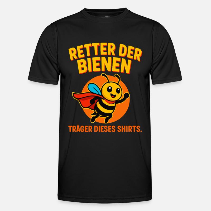 Retter der Bienen Superheld Männer Funktions-T-Shirt