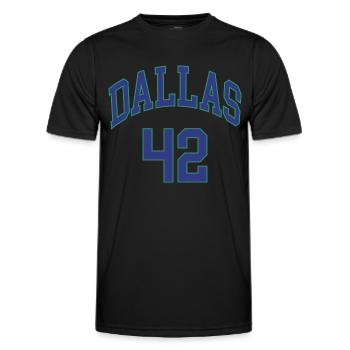 Dallas 42 - Men's Functional T-Shirt - black - Front - AI Model Male 178 dark (178cm)