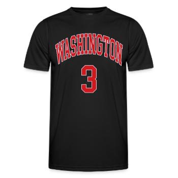 Washington 3 - T-shirt sport Homme - noir - Devant - AI Model Male 178 dark (178cm)
