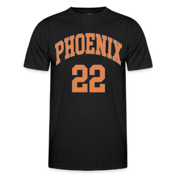 Phoenix 22 - Männer Funktions-T-Shirt - Schwarz - Vorne - AI Model Male 178 dark (178cm)