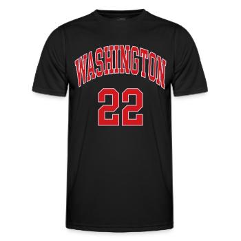 Washington 22 - T-shirt sport Homme - noir - Devant - AI Model Male 178 dark (178cm)