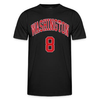 Washington 8 - T-shirt sport Homme - noir - Devant - AI Model Male 178 dark (178cm)