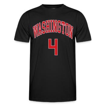 Washington 4 - T-shirt sport Homme - noir - Devant - AI Model Male 178 dark (178cm)