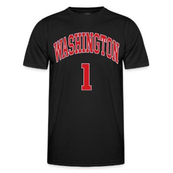 Washington 1 - T-shirt sport Homme - noir - Devant - AI Model Male 178 dark (178cm)