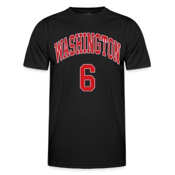 Washington 6 - T-shirt sport Homme - noir - Devant - AI Model Male 178 dark (178cm)