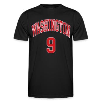 Washington 9 - T-shirt sport Homme - noir - Devant - AI Model Male 178 dark (178cm)